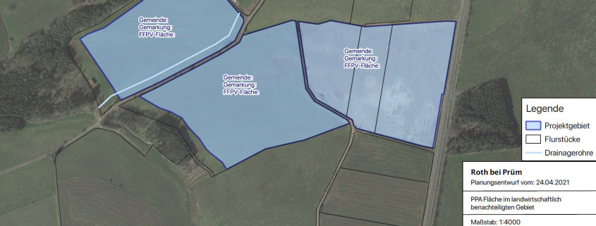 Freiflächenphotovoltaik Roth bei Prüm